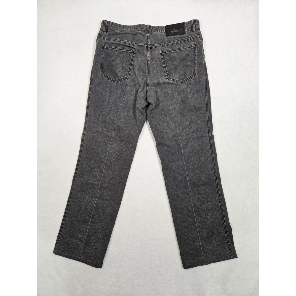 Brioni Jeans Men 33x28* Black Marmolada Straight Leg Pants Italy Designer Luxury - Picture 5 of 12